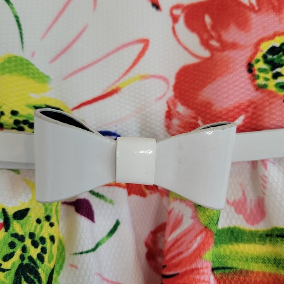 Dorissa Girls Floral Belted Dress - 2T - Picture 3 of 8